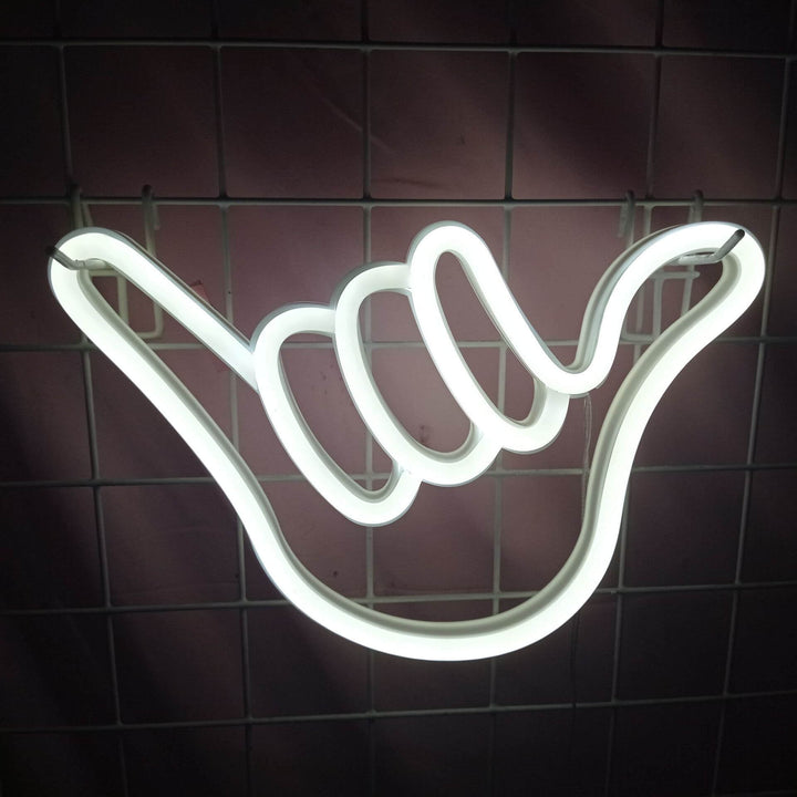 Modern Minimalist Finger Shape LED Atmosphere Decorative Neon Lights for Living Room