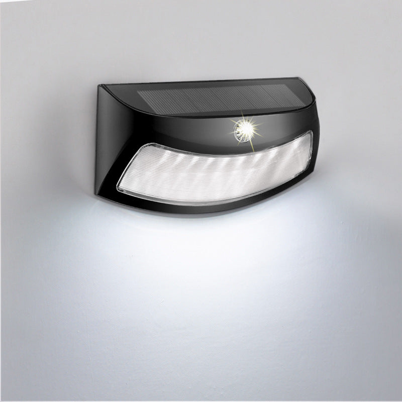 Modern Intelligent Light Control Waterproof Outdoor Patio Solar LED Wall Sconce Lamp