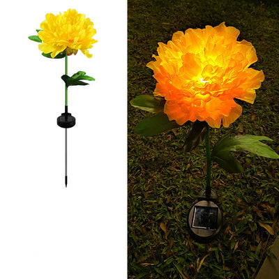 Modern Simulated Flowers Decorative Solar Outdoor Lawn LED Garden Ground Insert Landscape Light