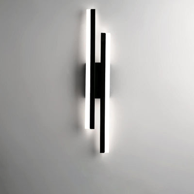 Moderne minimalistische Linien LED-Wandleuchte aus Eisen-Acryl 