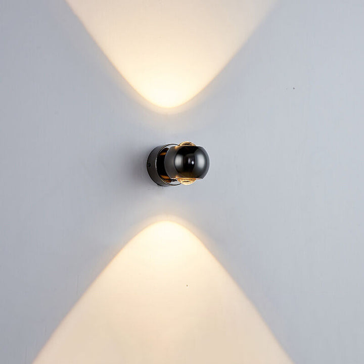 Moderne minimalistische einfarbige runde drehbare Eisen-Aluminium-COB-LED-Wandleuchte 