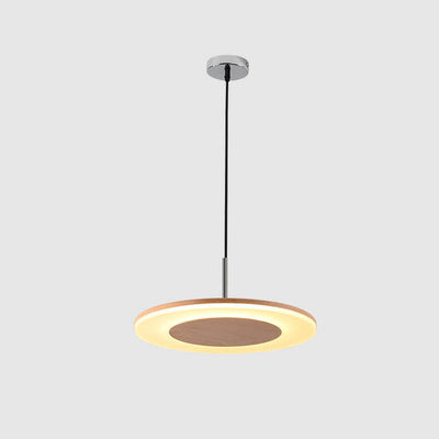 Nordic Creative Round Flying Saucer Flat LED Pendant Light