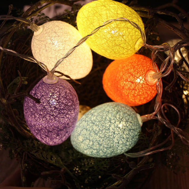 LED Easter Egg Cotton Wire String Lights Decorative Copper Wire String Lights