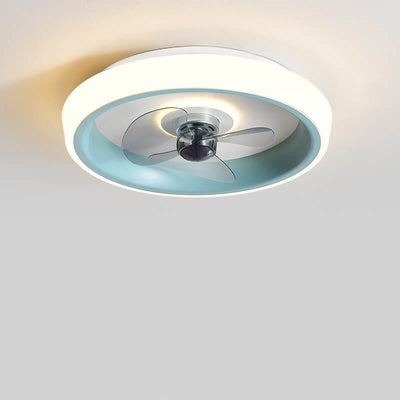Simple Modern Acrylic Lightweight LED Flush Mount Fan Light