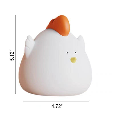 Kreative Cartoon Silikon Little Fat Chicken LED USB Pat Pat Nachtlicht Tischlampe 