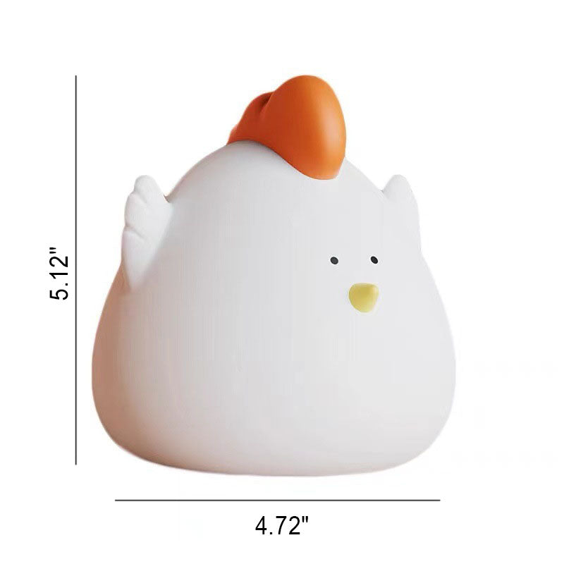 Kreative Cartoon Silikon Little Fat Chicken LED USB Pat Pat Nachtlicht Tischlampe 