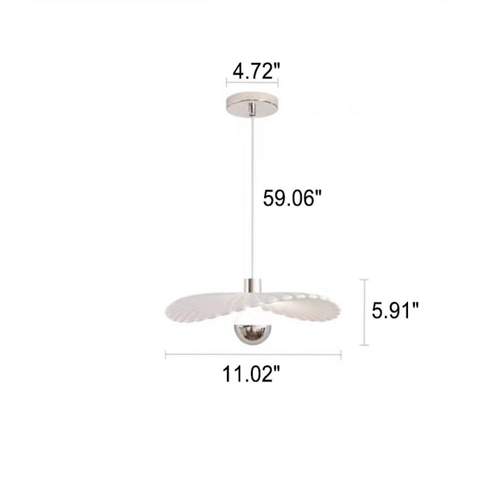 Moderne, minimalistische LED-Pendelleuchte in Weiß 