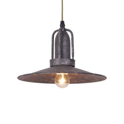 Industrial Vintage Pot Lid Iron Antique 1-Light Pendant Light