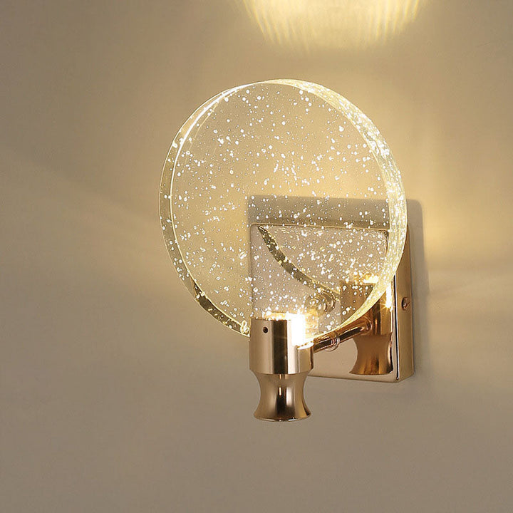 Moderne Luxus Runde Blasen Kristall Aluminium Eisen LED Wandleuchte für Wohnzimmer 