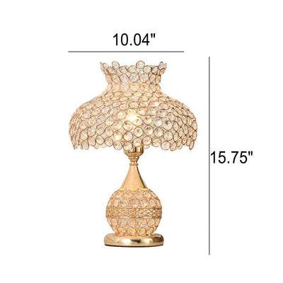 Nordic Luxury Crystal Cone Geometry 1-Light Table Lamp