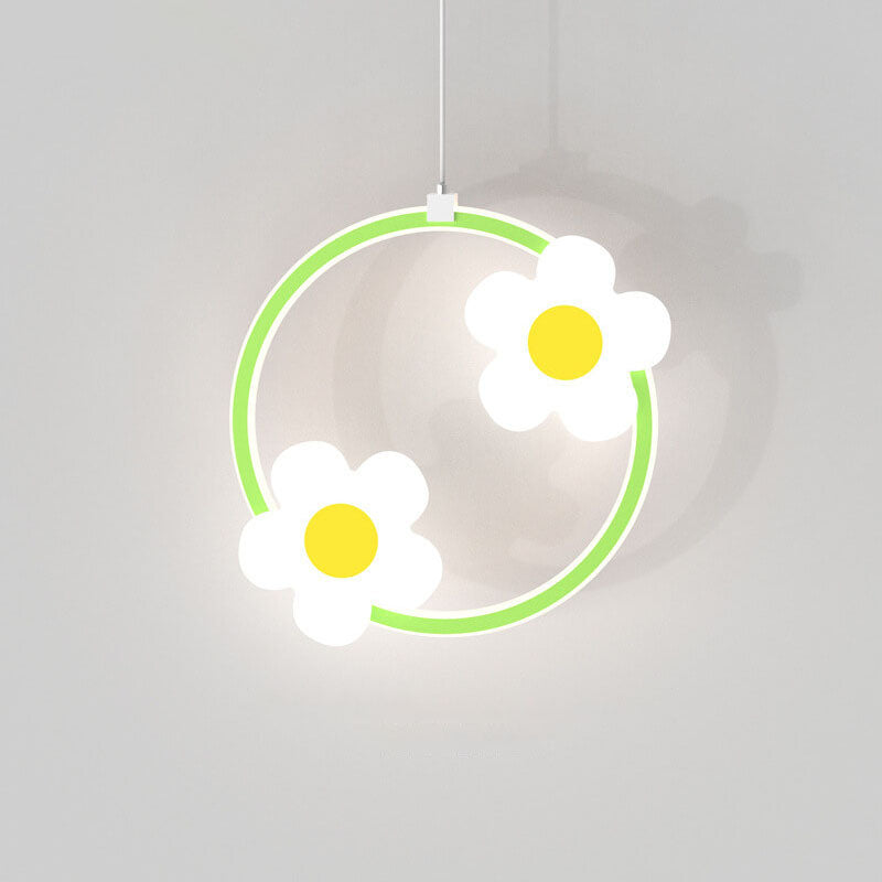 Moderne Einfachheit Runde Rechteckige Blumen Eisen Acryl LED Pendelleuchte Für Schlafzimmer 