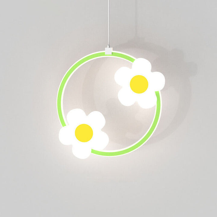 Moderne Einfachheit Runde Rechteckige Blumen Eisen Acryl LED Pendelleuchte Für Schlafzimmer 