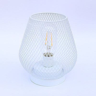 Modern Minimalist Battery Grid Iron Glass 1-Light Table Lamp