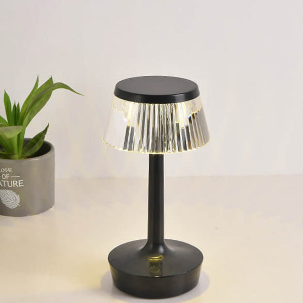 مصباح طاولة ليلي LED على شكل فطر كريستالي مبتكر 