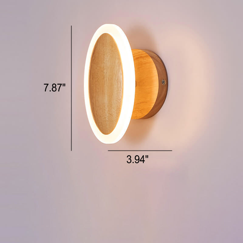 Modern Minimalist Log Oval LED Semi-Flush Mount Ceiling Light