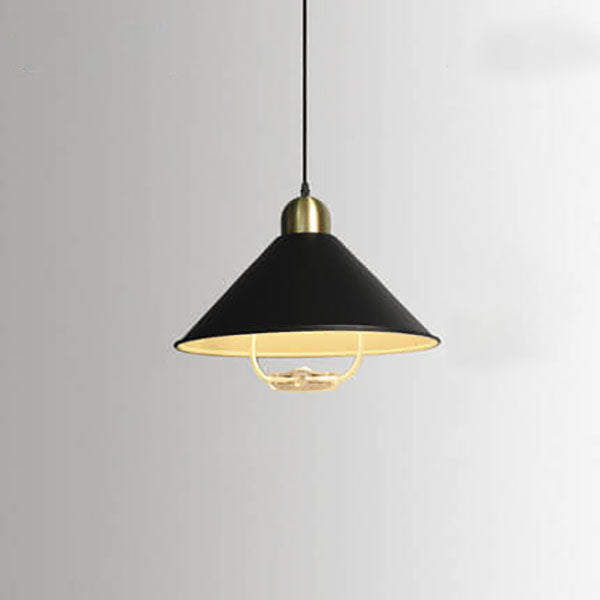 Lampe suspendue télescopique à LED avec abat-jour conique macaron moderne 