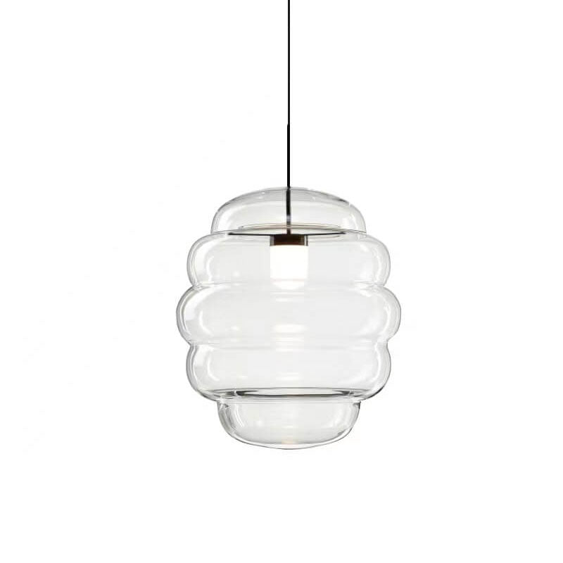 Modern Creative Shapes Clear Glass Metal 1-Light Pendant Light