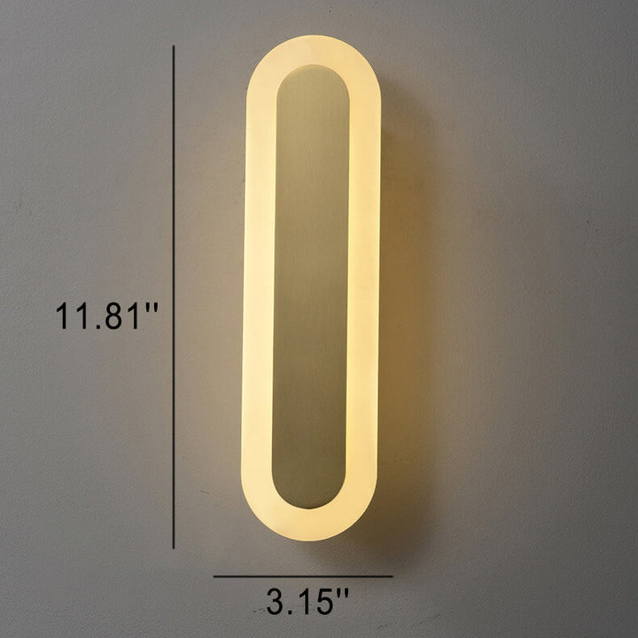 Moderne Luxus Messing Ring LED Wandleuchte 