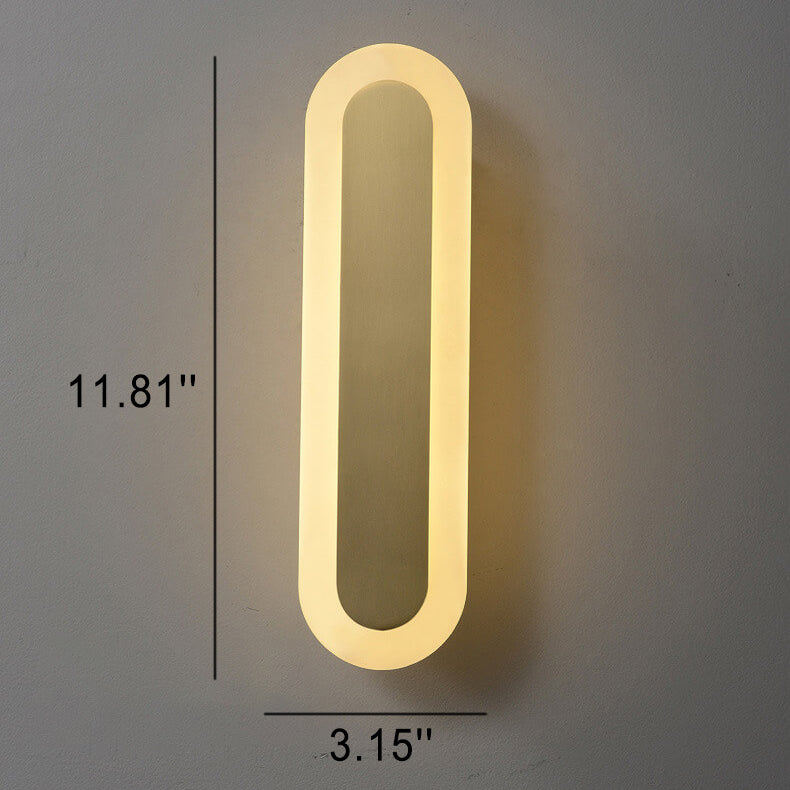 مصباح حائط بتصميم عصري فاخر من النحاس مع حلقة LED 