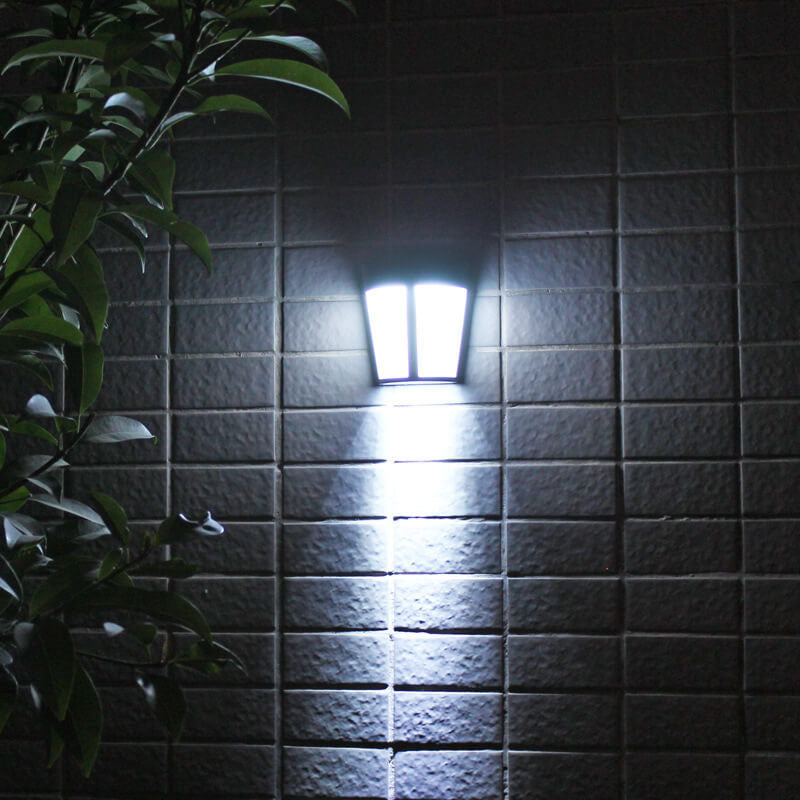Solar Half Cylinder LED Outdoor Garden Fence Wall Sconce Lamp