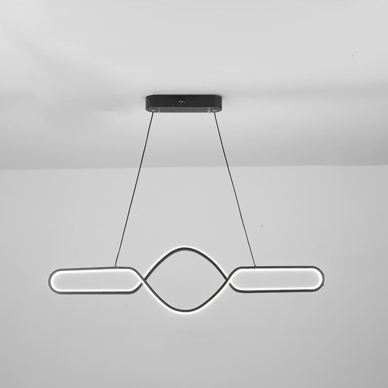 Modern Minimalist Bow Line Island Light LED Chandelier