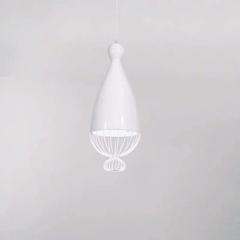 Contemporary Nordic Iron Macaron Bowling Shape 1-Light Pendant Light For Living Room &amp; Dining Room
