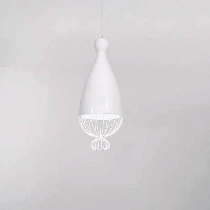 Contemporary Nordic Iron Macaron Bowling Shape 1-Light Pendant Light For Living Room &amp; Dining Room