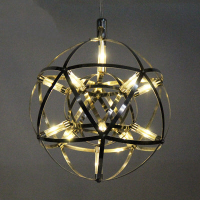 Modern Globe 12 Light LED Firework Pendant Light