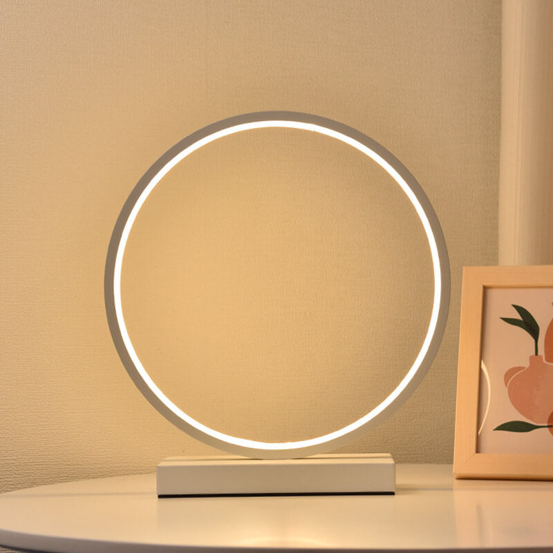 مصباح طاولة LED USB على شكل دائرة إبداعية نوردية 