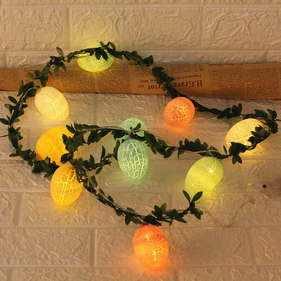 Easter Cracked Egg Rattan  String LED Decorative String Lights