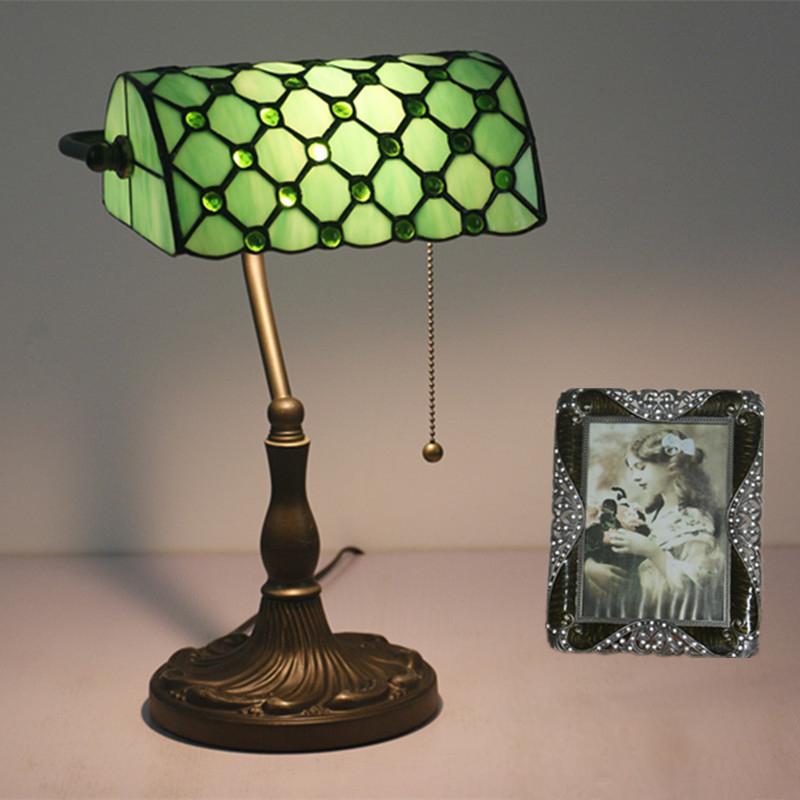 Vintage Kreative Glas 1-Licht Reißverschluss-Schalter Tischlampe 