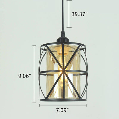 Retro Industrial Iron Creative Hollow Design 1-Licht-Pendelleuchte 