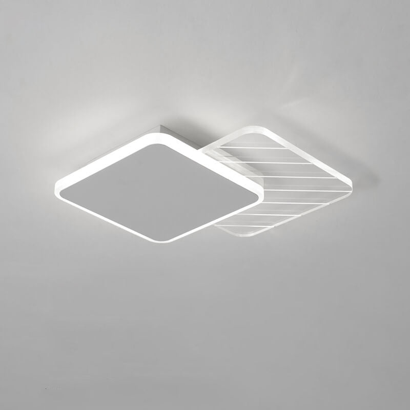 تصميم بسيط هندسي متداخل مبتكر لمصباح LED مثبت على السقف 