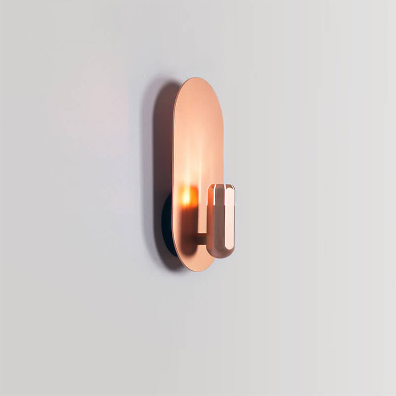 Nordic Creative Aluminum Oval Flat LED Wall Sconce Lamp