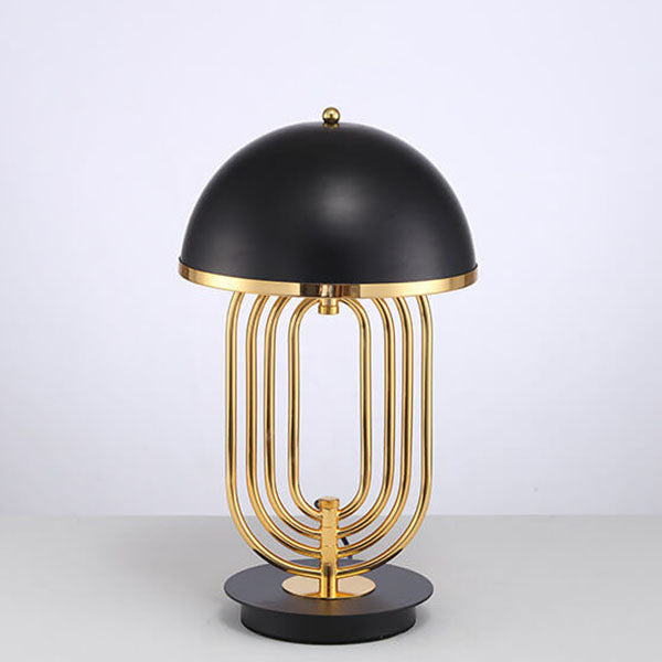 Lampe de table rotative de luxe en métal et aluminium à 2 lumières de lumière moderne 
