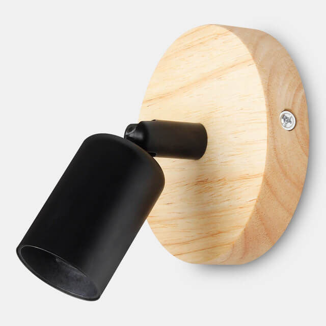 Nordic Minimalist Log Spotlight 1-Light Wall Sconce Lamp