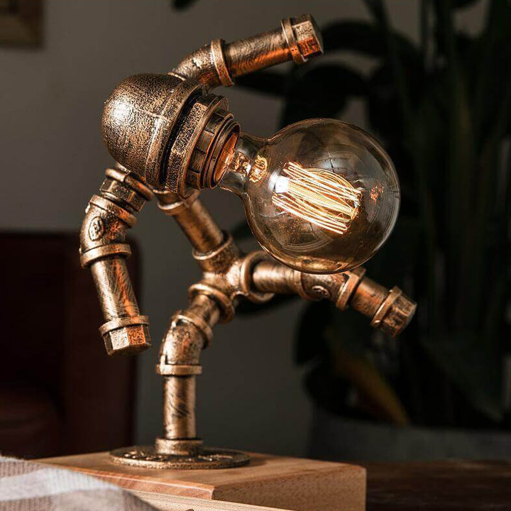 Retro-Industrieroboter-Augenschutz-Eisen-1-Licht-Tischlampe 