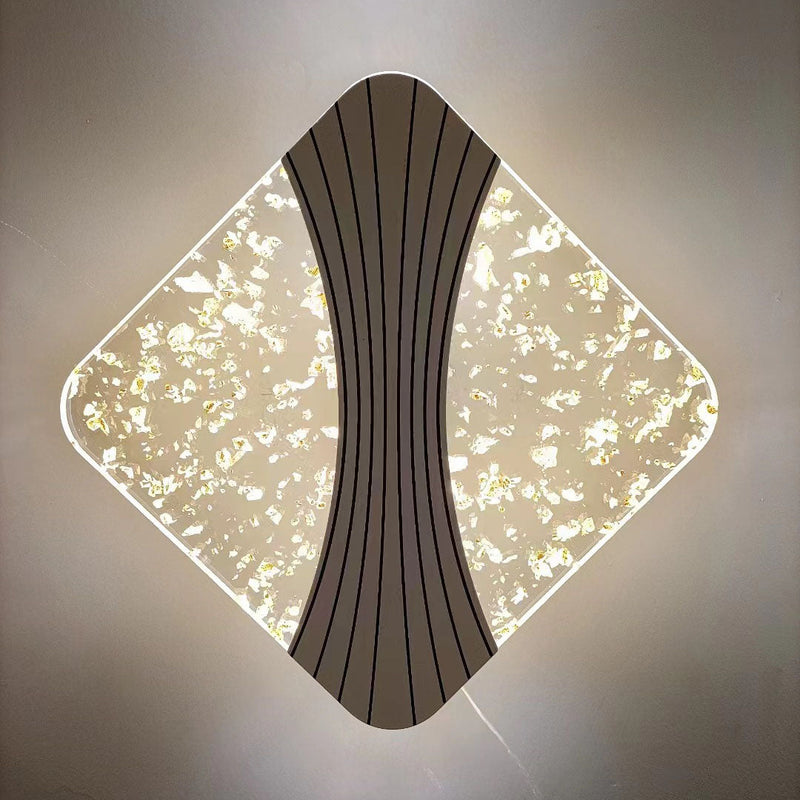 Applique Murale LED en Acrylique avec Matériel en Diamant Rond Minimaliste Moderne pour Chambre 