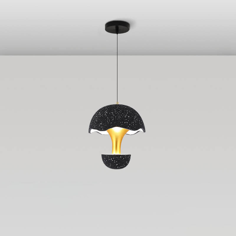Modern Creative Round Eggshell Hardware Cement LED Pendant Light