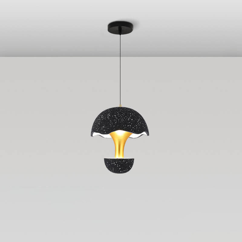 Moderne kreative runde Eierschalen-Hardware-Zement-LED-Pendelleuchte 