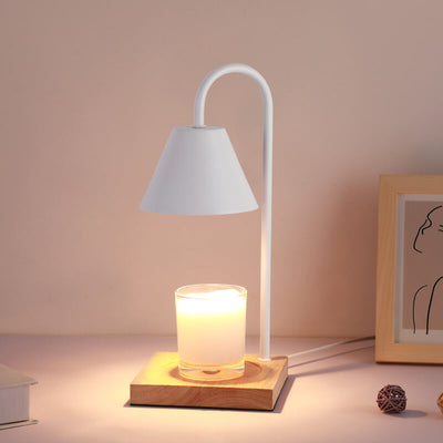 Lámpara de mesa de cera fundida de 1 luz con base de mármol sólido nórdico en forma de cono 
