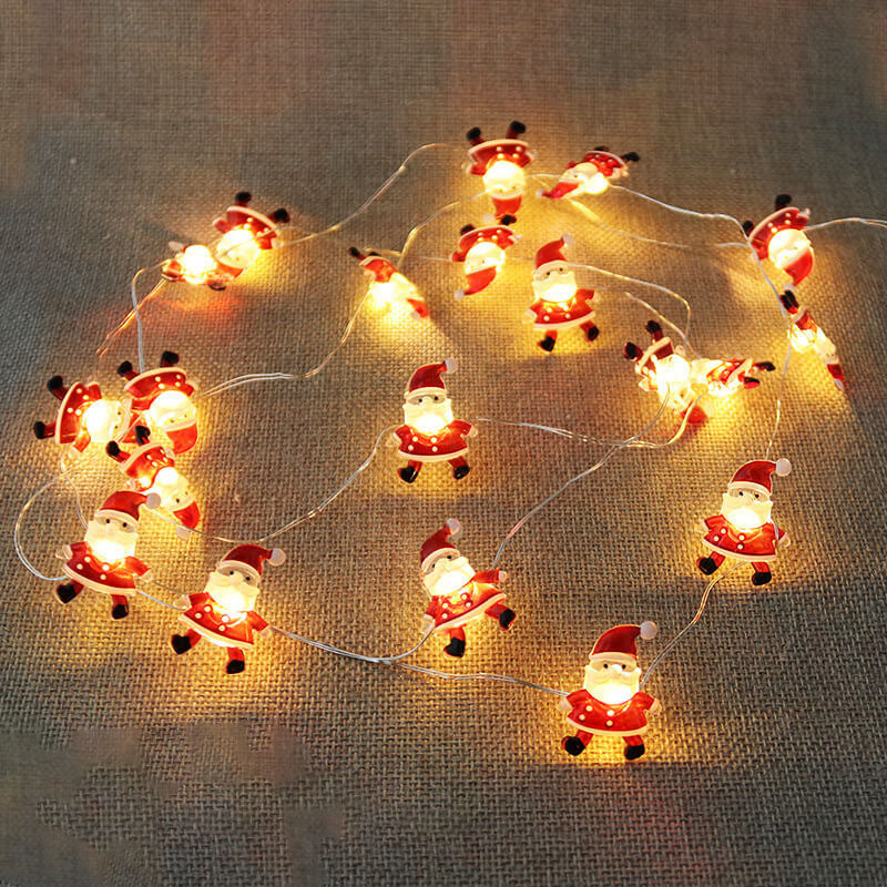 Christmas Elk Snowman Decoration LED Copper Wire String Lights