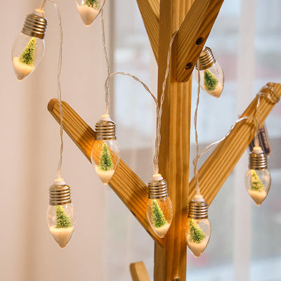LED Bouteille à Souhaits Ampoule Arbre de Noël Neige Boîte à Piles Guirlande Lumineuse Décorative 