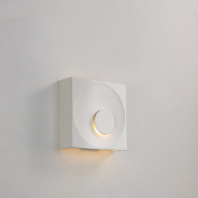 Contemporary Scandinavian Cement Square 1-Light Wall Sconce Lamp For Bedroom