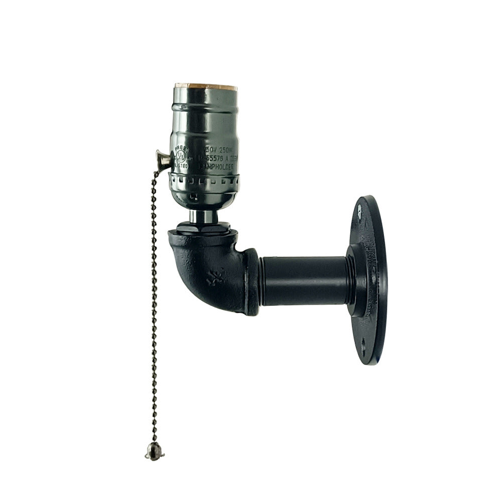 Contemporary Industrial Iron Aluminum Plumbing 1-Light Wall Sconce Lamp for Living Room