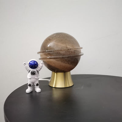 Lámpara de Mesa USB de 1 Luz con Bola de Océano Estrellado Creativa Moderna 