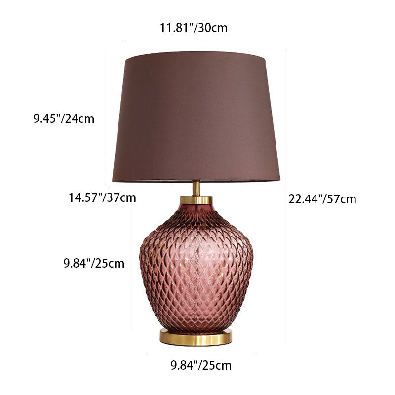 Lampe de table 1 lumière avec base en verre Lucite scandinave contemporaine pour chambre à coucher 