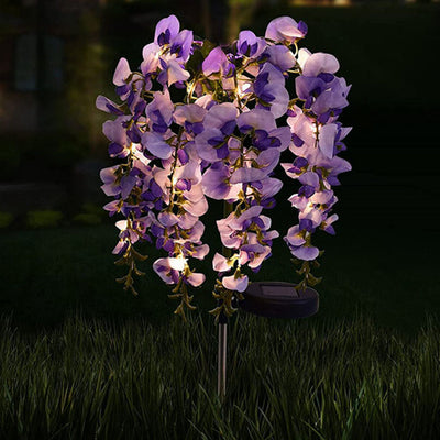 Solar-Simulation Wisteria LED Outdoor-Rasen-dekoratives Boden-Stecker-Licht 