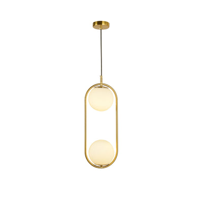Modern Light Luxury Minimalist Oval Glass Orb 1/2-Light Pendant Light