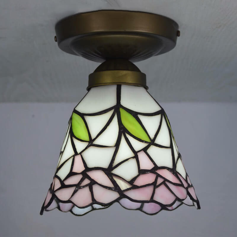 Traditional European Tiffany 1-Light Wall Sconce Lamp For Bedroom